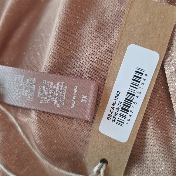 SKIMS Shimmer Cami Bodysuit/ 3X,4X/SIENNA - Picture 7 of 12